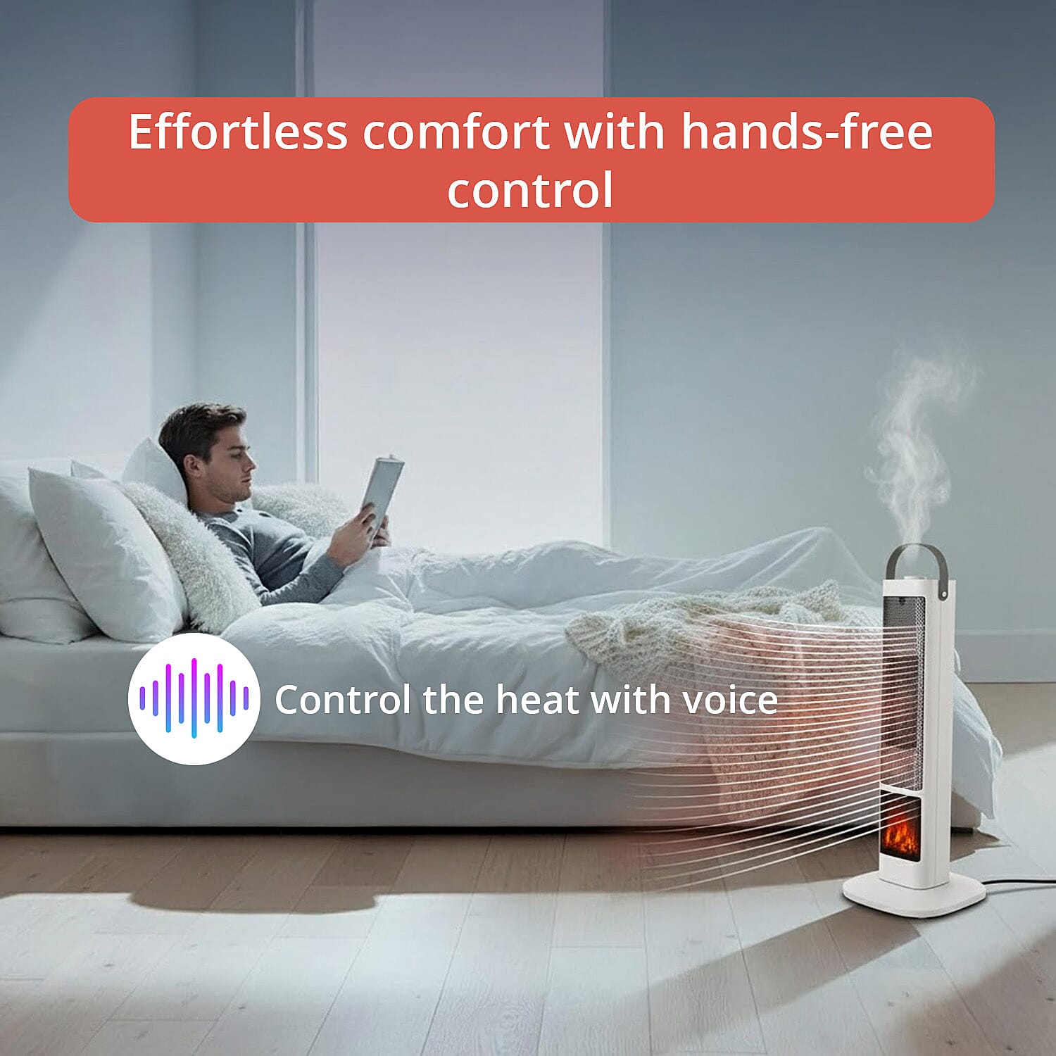 Livmore Heater with Voice Control Remote (1000W to 2000W)