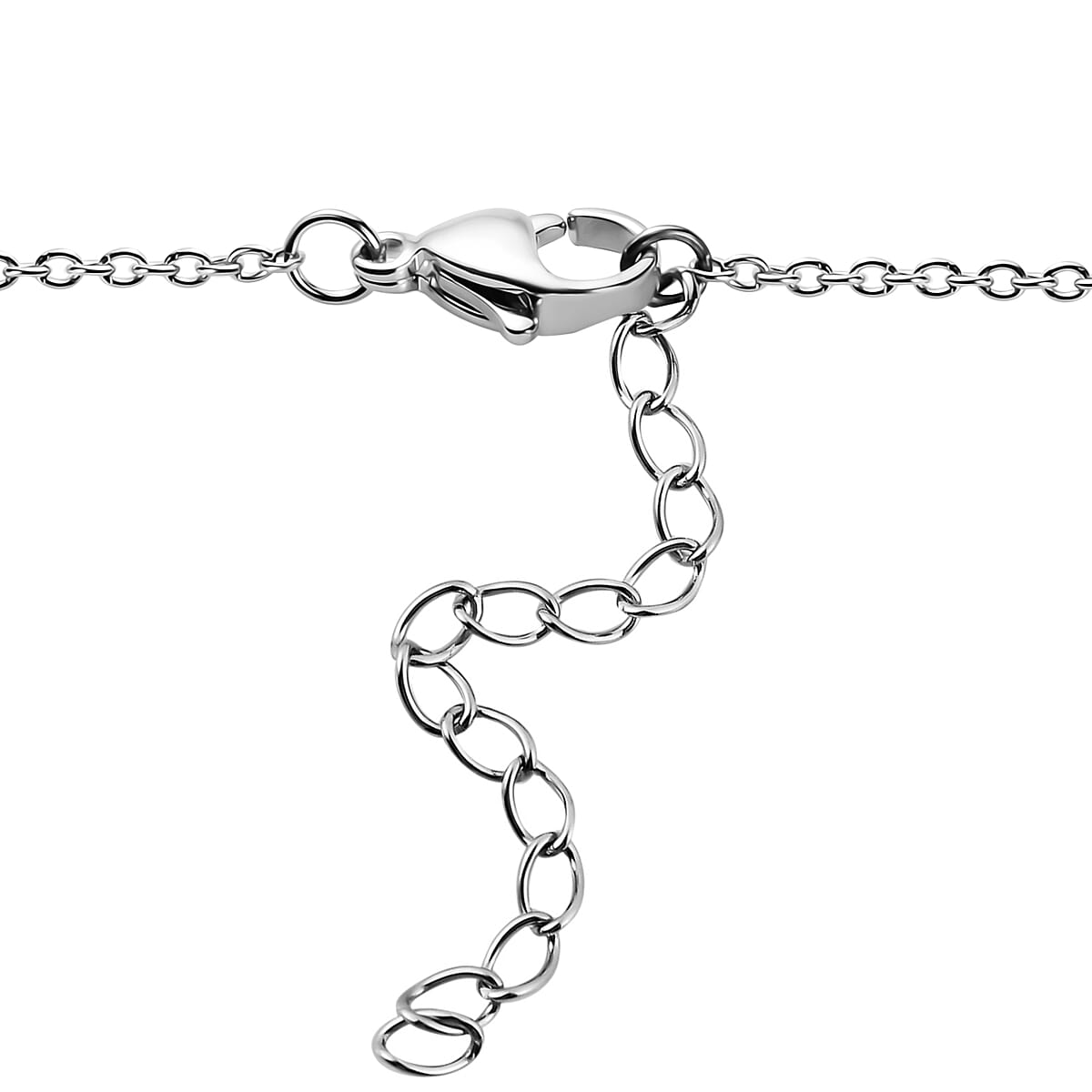 EverTrue Orissa Rhodolite Garnet 6.25 ctw Necklace in Platinum Bond and Stainless Steel 18 Inches image number 4