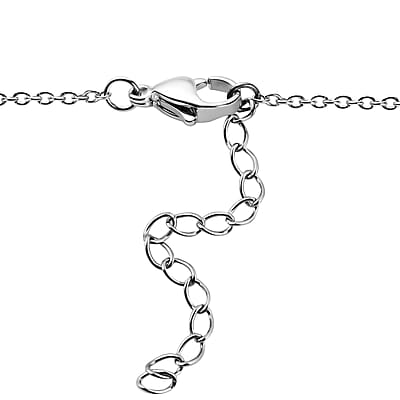 EverTrue Orissa Rhodolite Garnet 6.25 ctw Twilight Leaf Glow Necklace in Platinum Bond and Stainless Steel 18 Inches