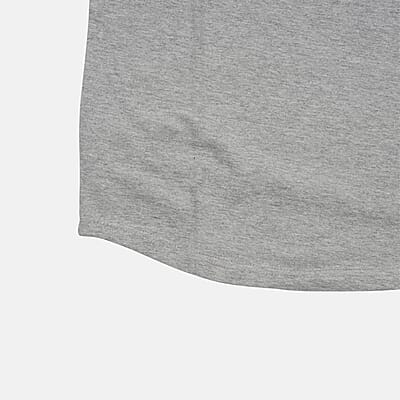 Tamsy Gray Cotton Stretch Jersey Tunic Tee - S