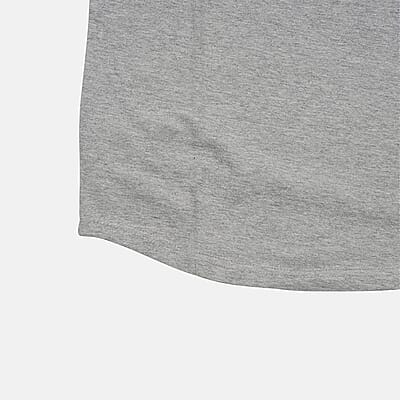 Tamsy Gray Cotton Stretch Jersey Tunic Tee - M