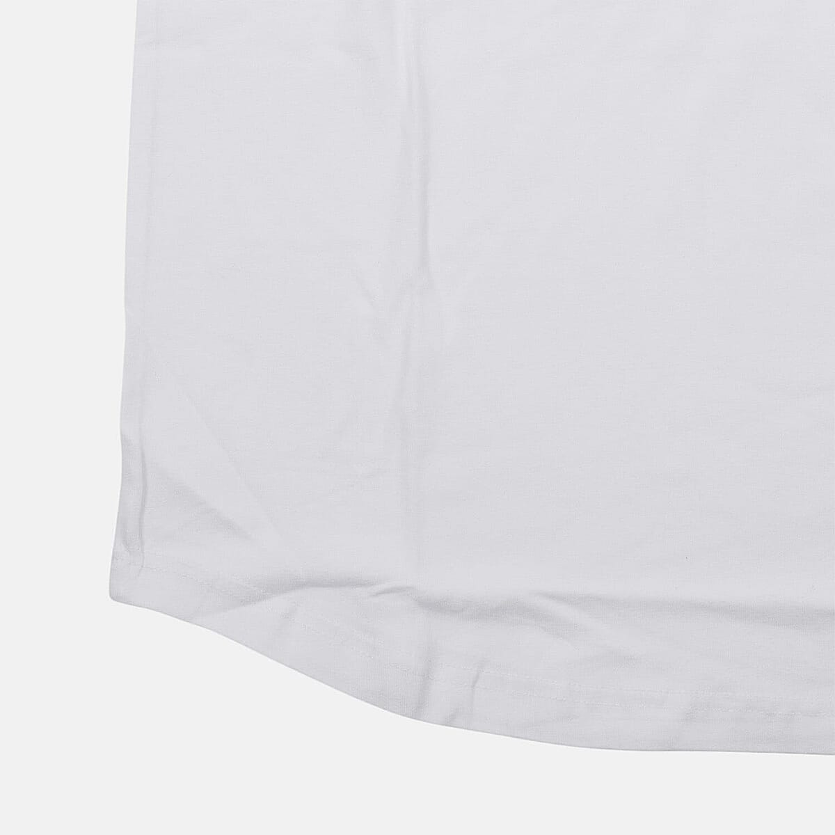 Tamsy White Cotton Stretch Jersey Tunic Tee - 2XL image number 4