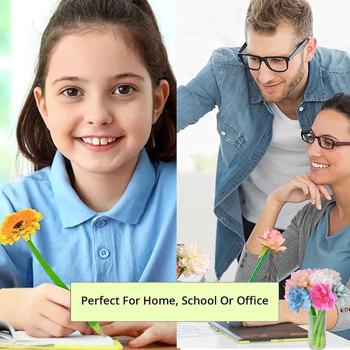 Livmore Set of 10 Flower Pen with Black Ink image number 2