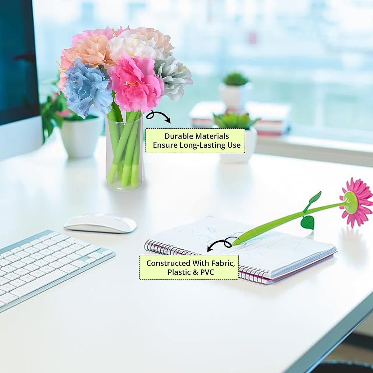 Livmore Set of 10 Flower Pen with Black Ink image number 3