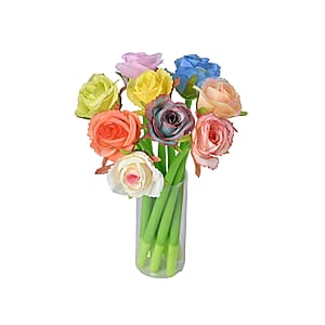 Livmore Set of 10 Flower Pen with Black Ink