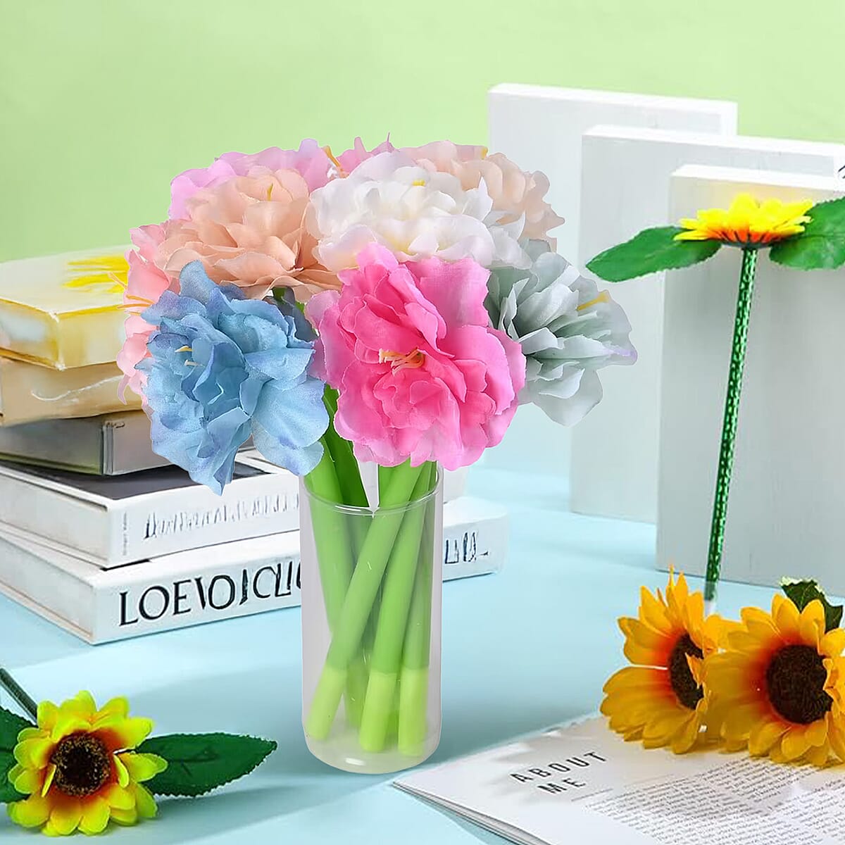 Livmore Set of 10 Flower Pen with Black Ink image number 1