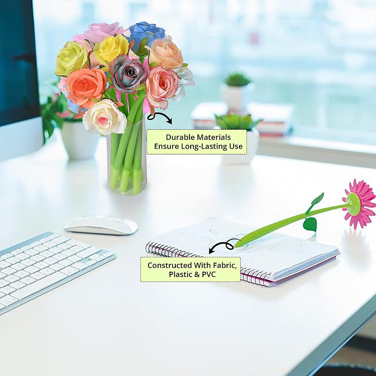 Livmore Set of 10 Flower Pen with Black Ink image number 4