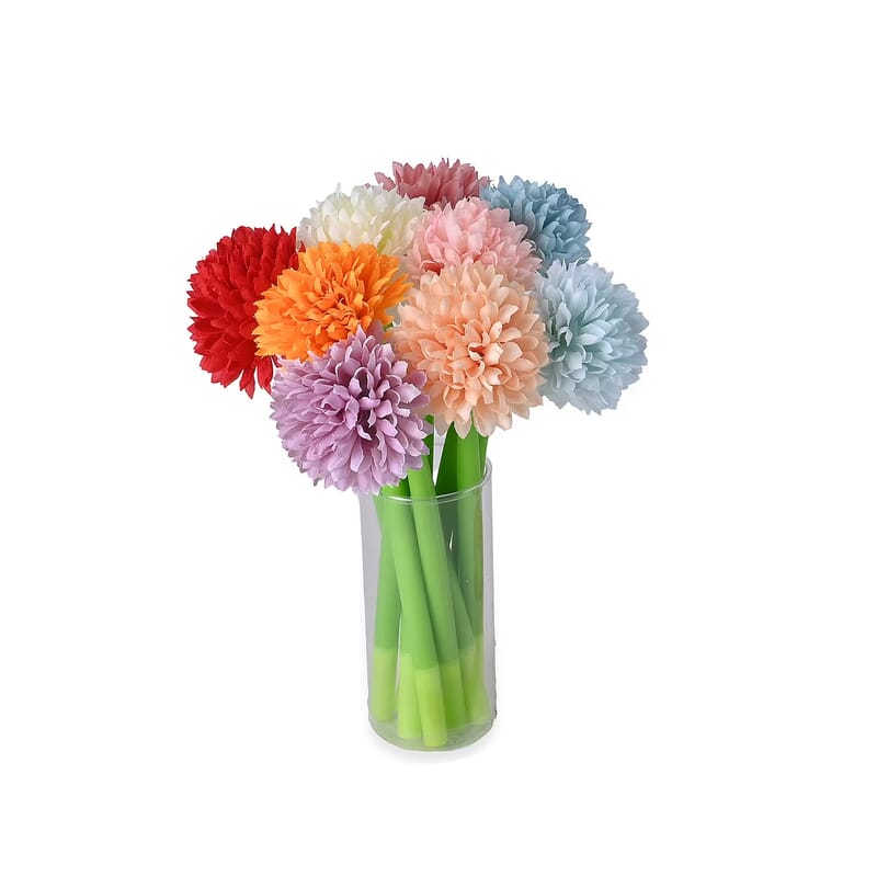 Livmore Set of 10 Flower Pen with Black Ink