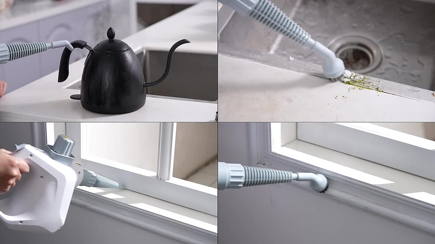 Livmore Light Blue Steam Cleaner with Plug