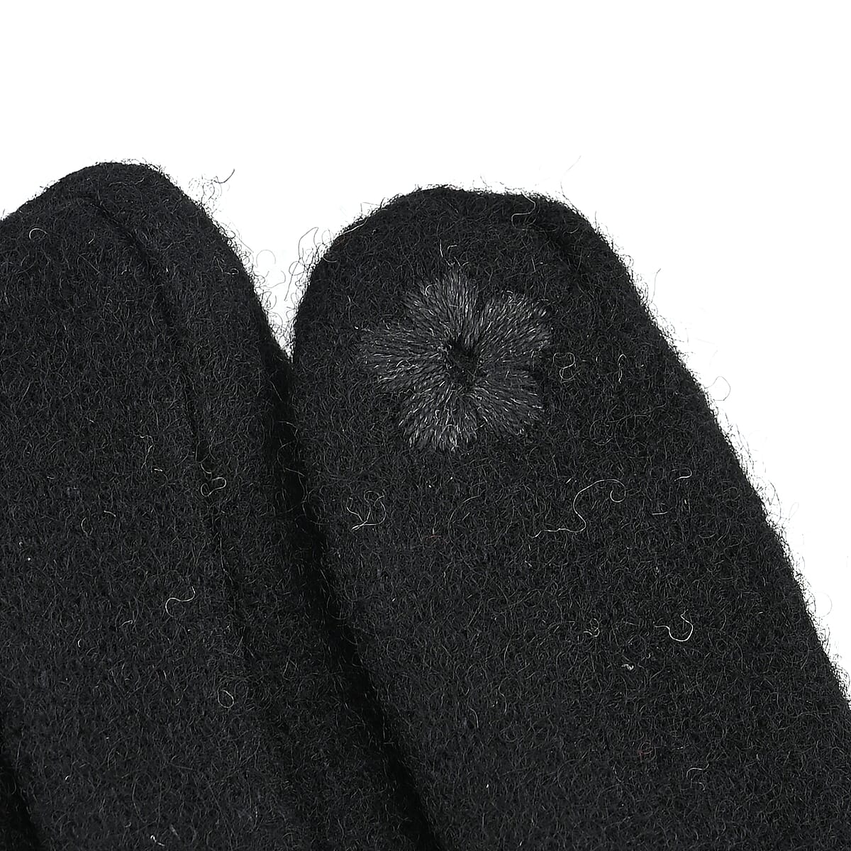 TLV Tamsy Black Cashmere Wool Gloves with 2 Fingers Screen Touch image number 4