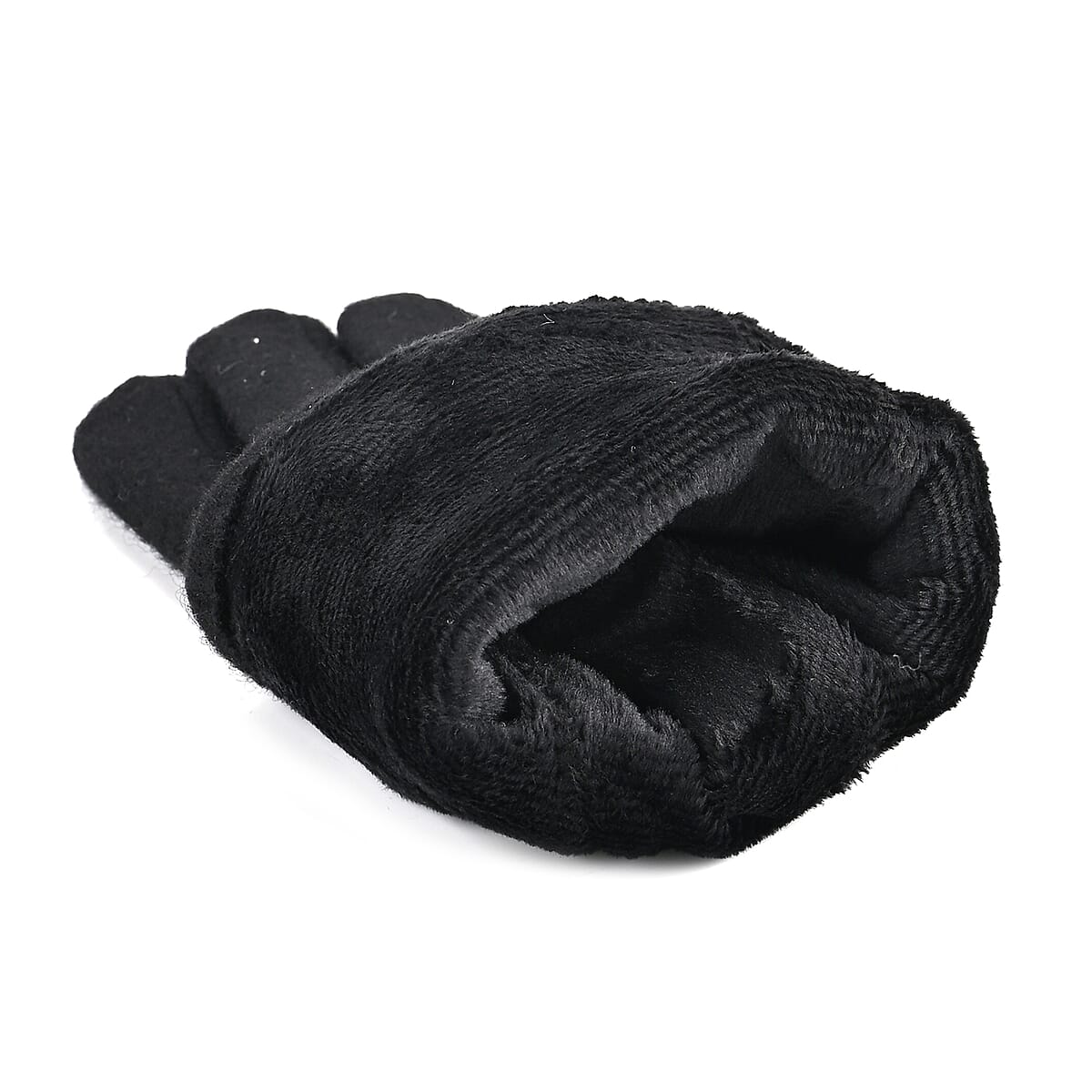 TLV Tamsy Black Cashmere Wool Gloves with 2 Fingers Screen Touch image number 5
