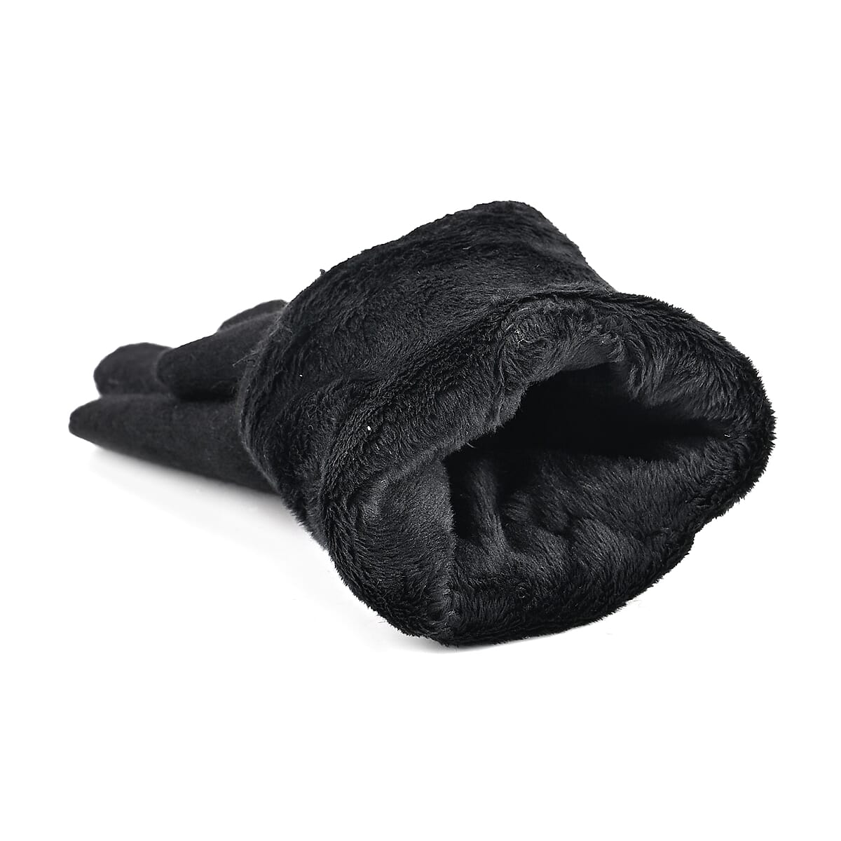 Doorbuster Tamsy Black Cashmere Wool Gloves with 2 Fingers Screen Touch - Large image number 4
