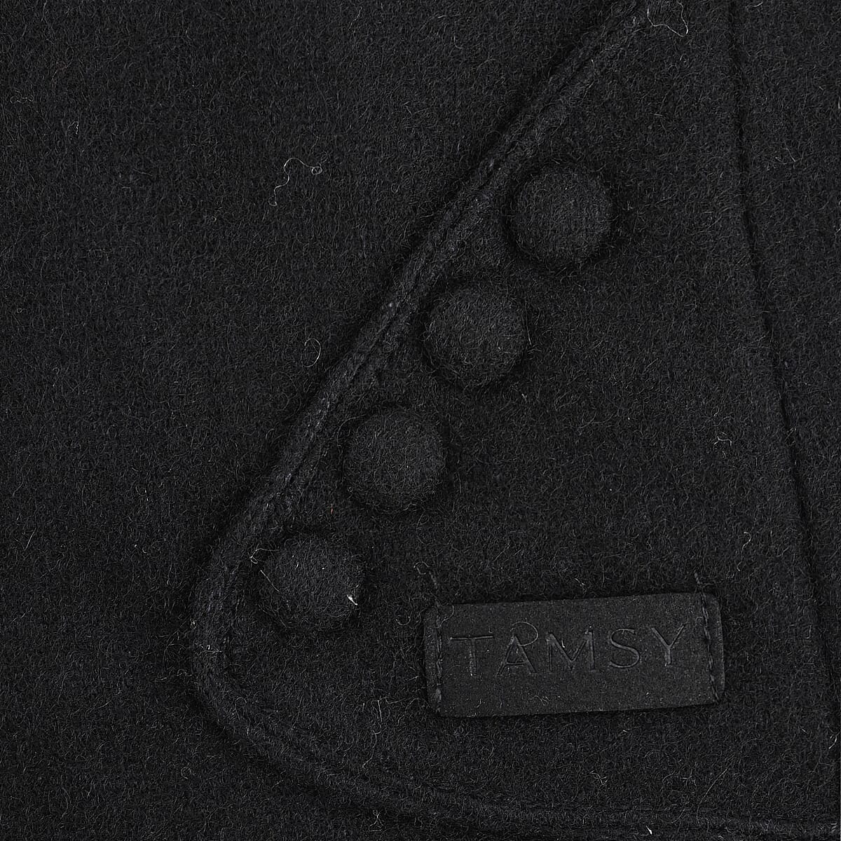 Doorbuster Tamsy Black Cashmere Wool Gloves with 2 Fingers Screen Touch - Large image number 6