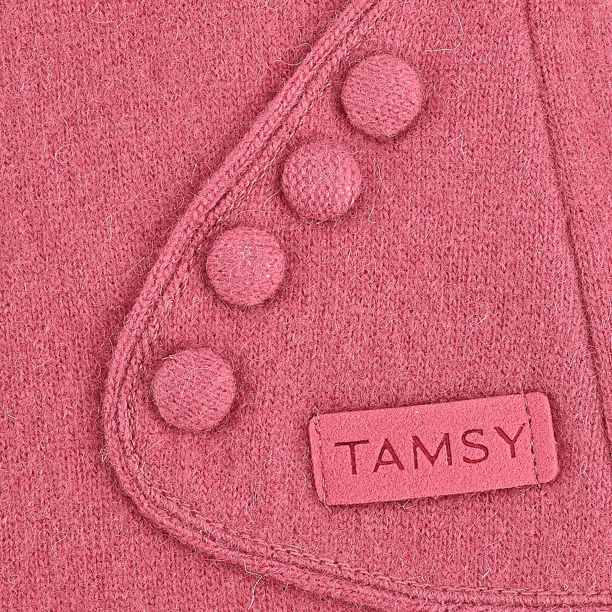 Doorbuster Tamsy Pink Cashmere Wool Gloves with 2 Fingers Screen Touch - Large image number 6