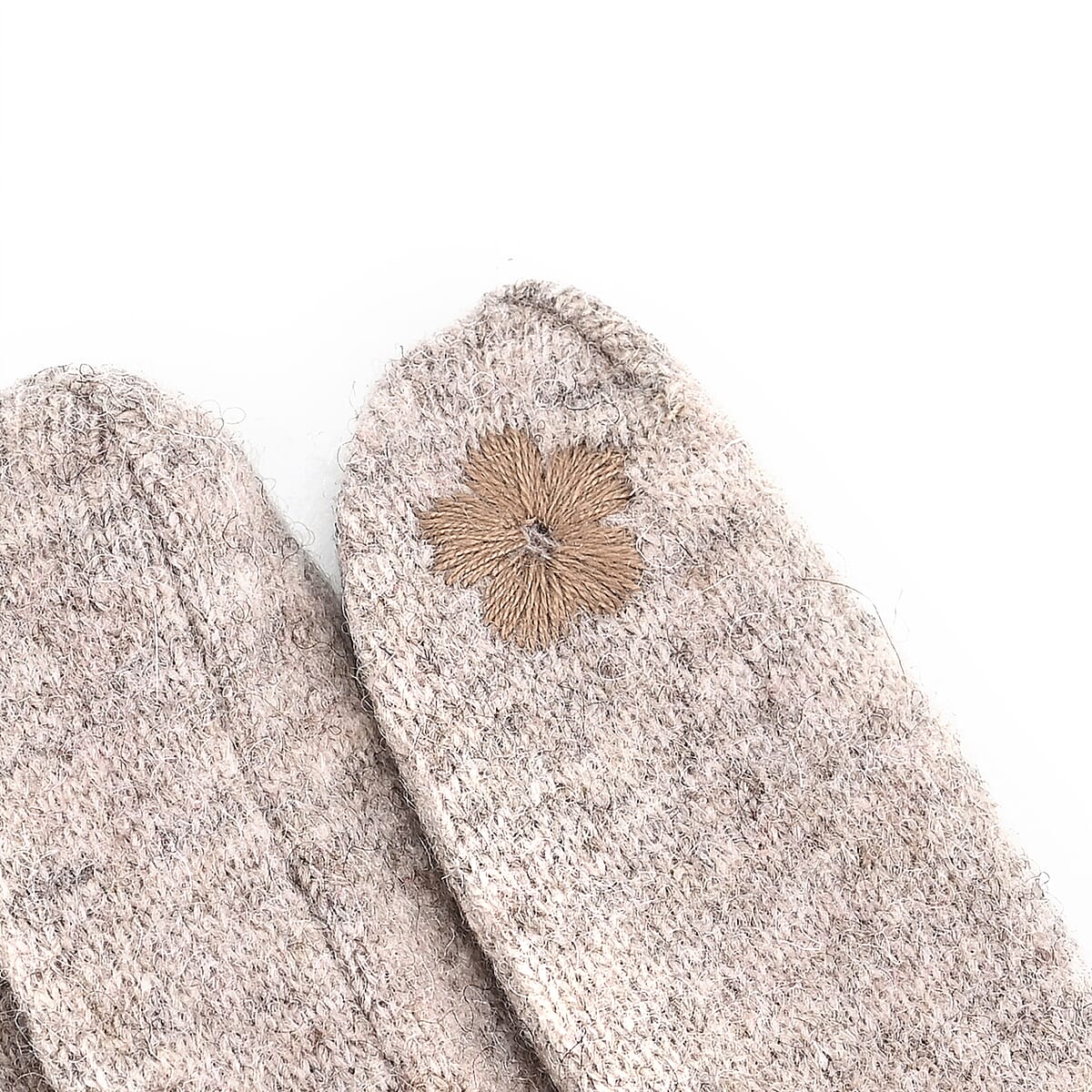 Doorbuster Tamsy Grey Cashmere Wool Gloves with 2 Fingers Screen Touch - Large image number 5