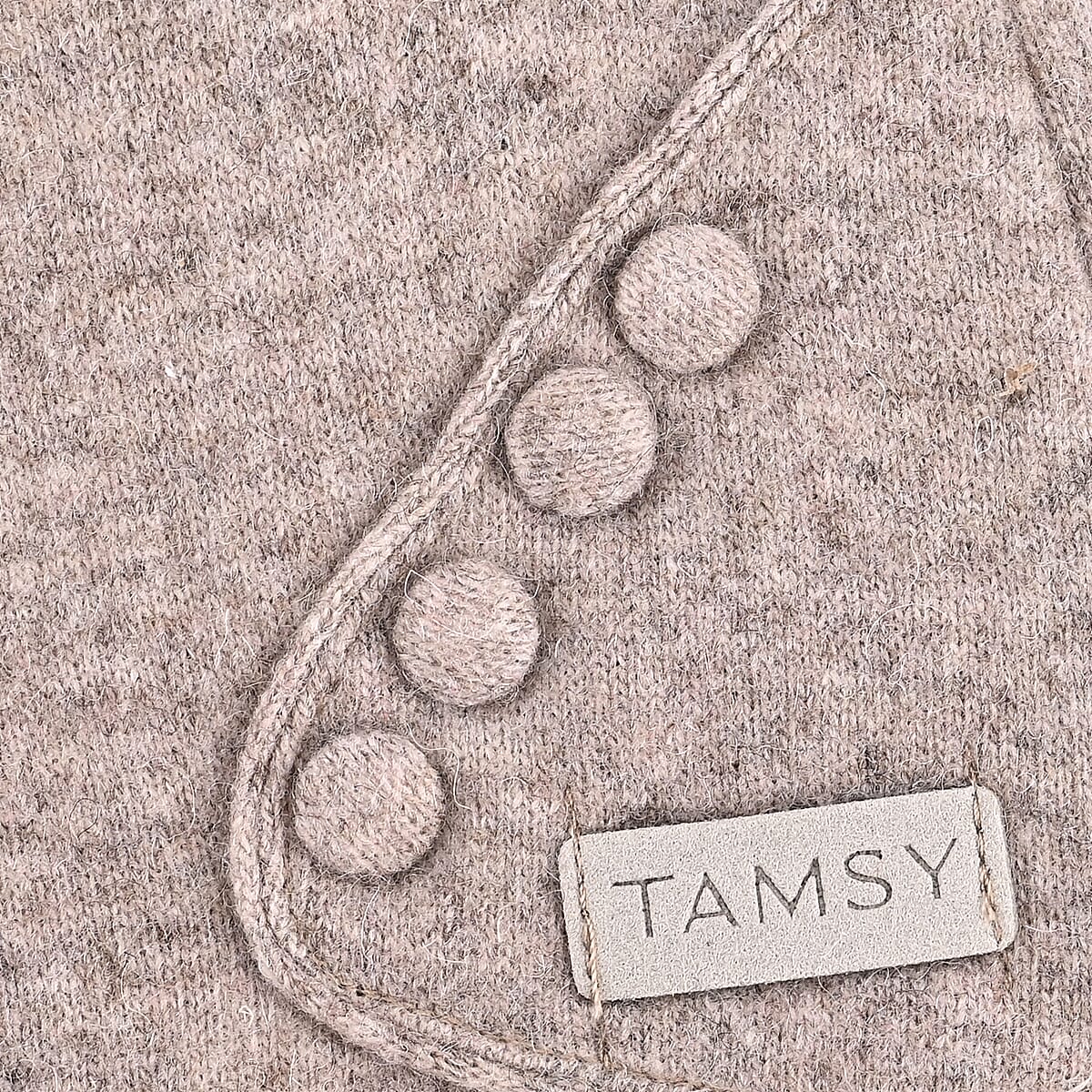 Doorbuster Tamsy Grey Cashmere Wool Gloves with 2 Fingers Screen Touch - Large image number 6