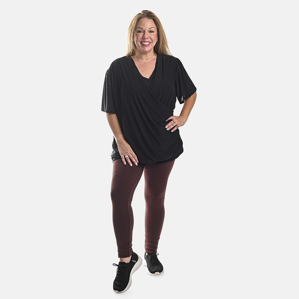 GENIE Brown Soft Fleece Lined Full Length Legging – Medium image number 0