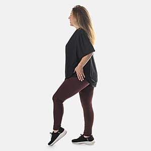 GENIE Brown Soft Fleece Lined Full Length Legging &ndash; Medium