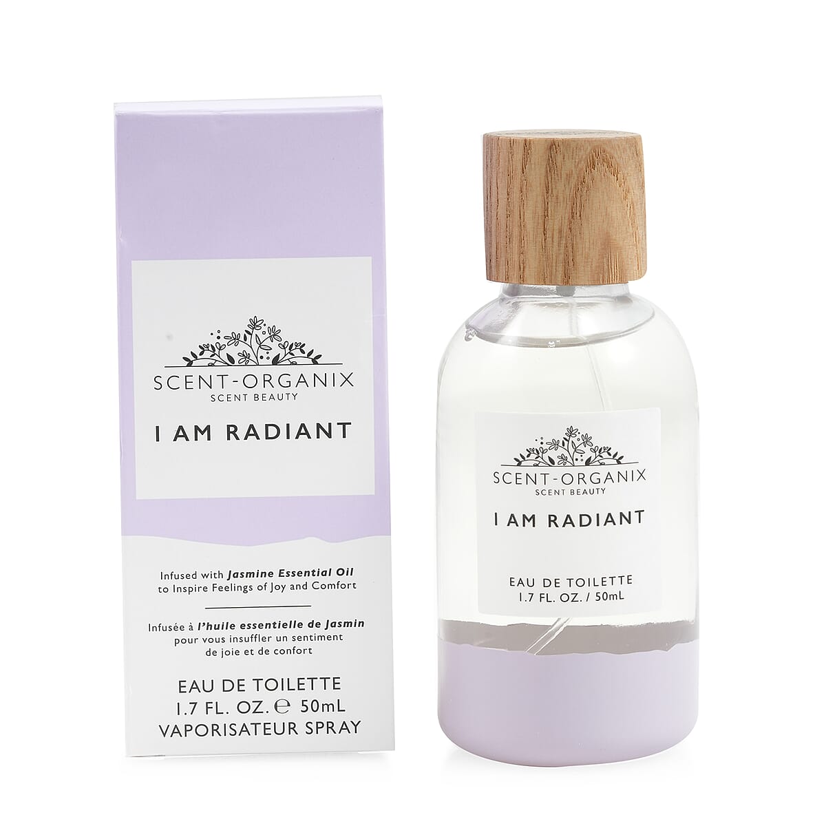 Scent Organix I Am Radiant Perfume for Men & Women Evocative Florals Scent with Notes of Lily-Of-The-Valley, Hyacinth & Vetiver - Non-Toxic Perfume - 1.7fl Oz image number 0