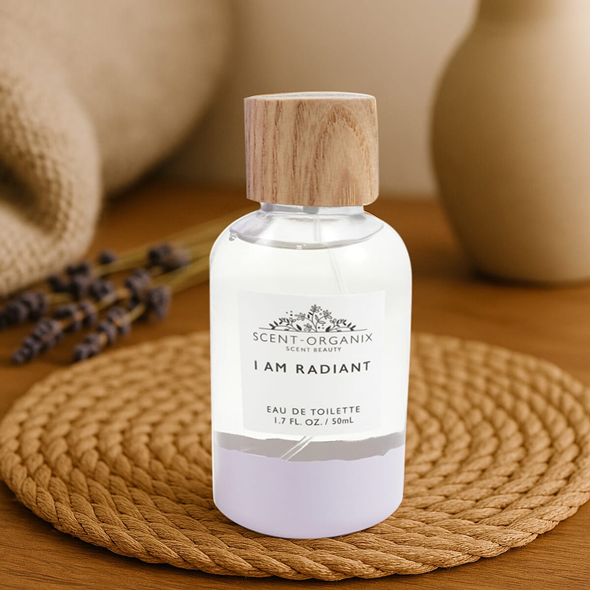 Scent Organix I Am Radiant Perfume for Men & Women Evocative Florals Scent with Notes of Lily-Of-The-Valley, Hyacinth & Vetiver - Non-Toxic Perfume - 1.7fl Oz image number 1