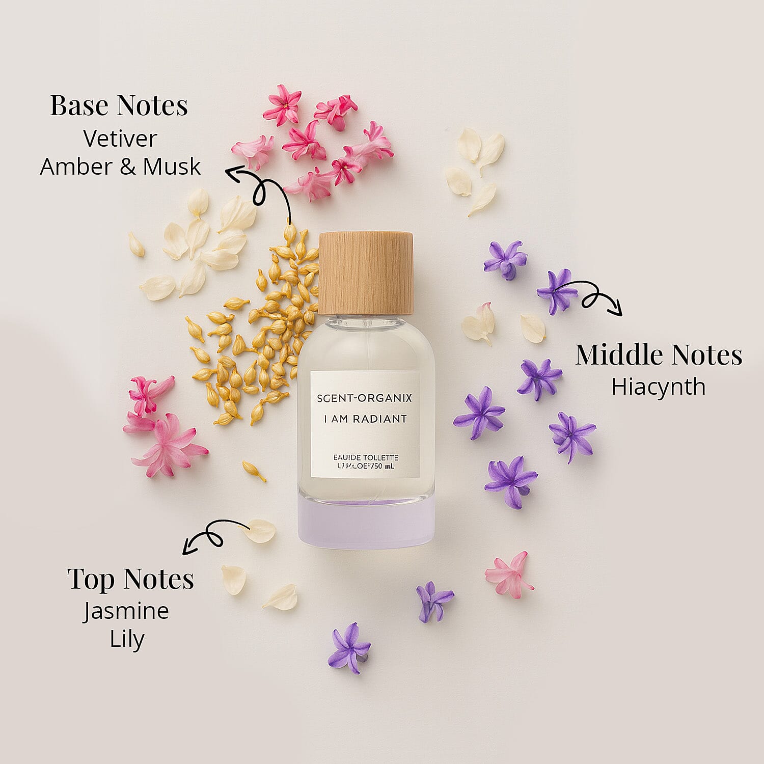 Scent Organix I Am Radiant EDT Infused with Jasmine Essential Oil (1.7oz)