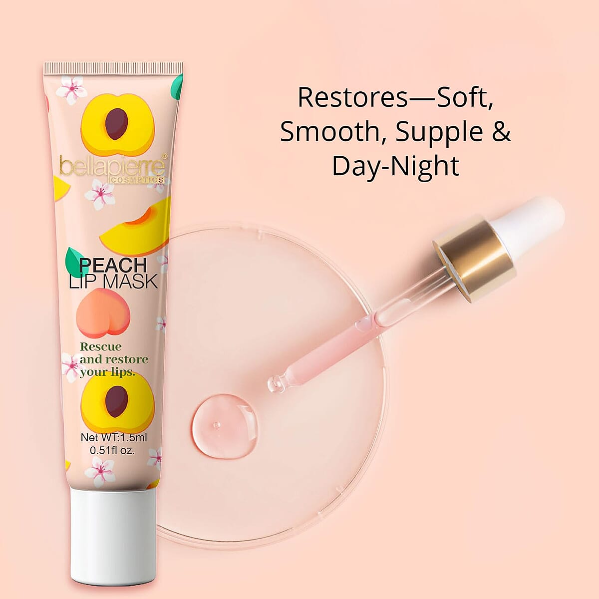 Bellapierre Peach Lip Mask (Rescue & Restoring) image number 4