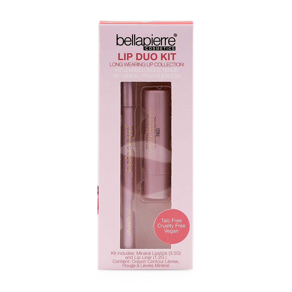 Bellapierre Lip Duo Kit (Mineral Lipstick & Lip Liner)- Red image number 0