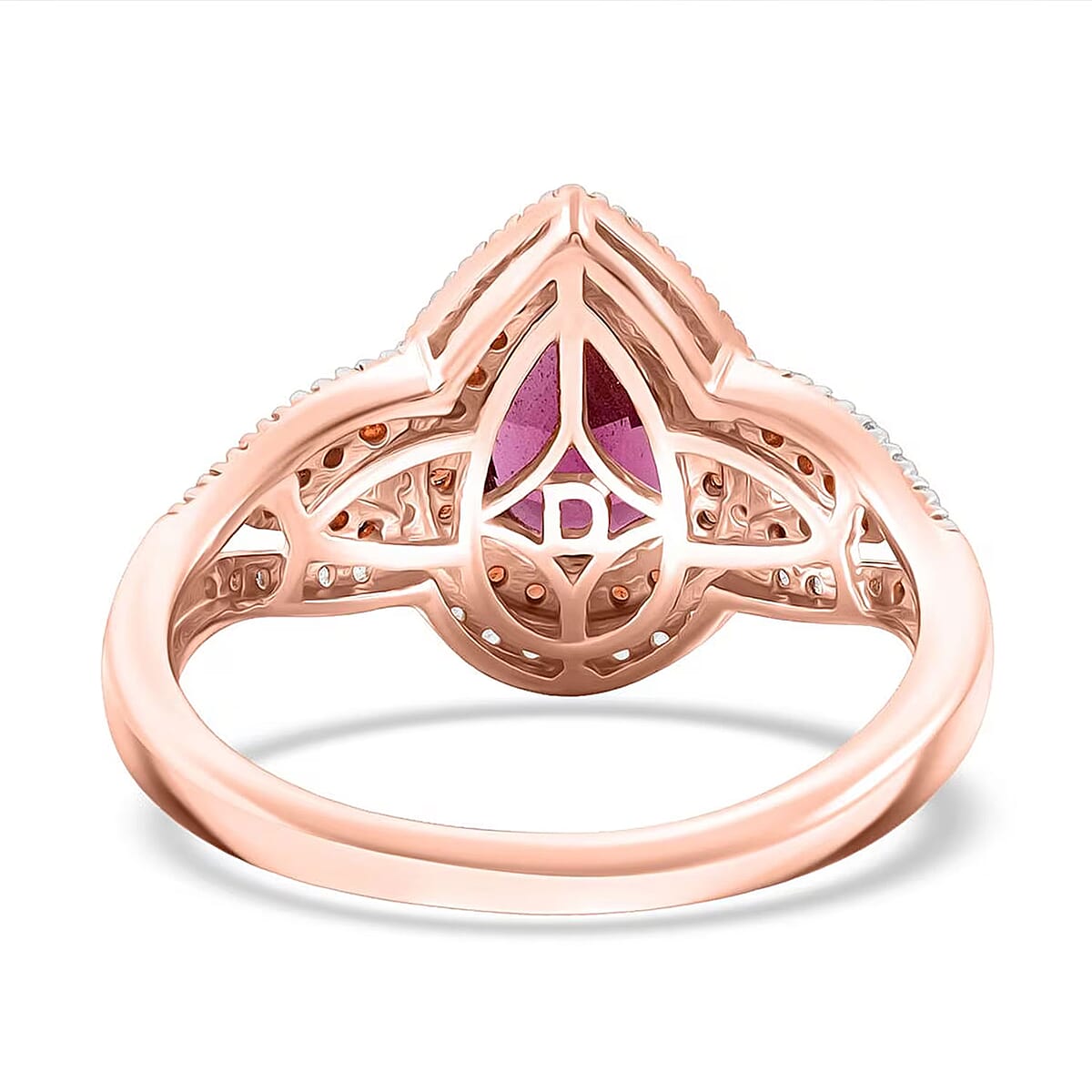 D'Joy AAA Radiant Ember Garnet, Multi Gemstone Ring in 18K Vermeil RG Over Sterling Silver (Size 8.0) 2.10 ctw image number 6