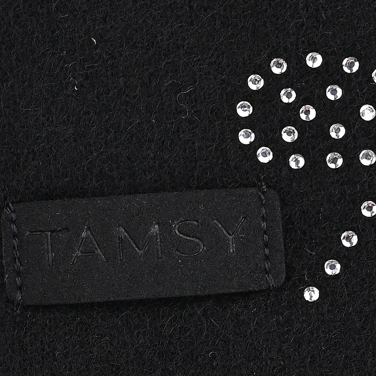 Doorbuster Tamsy Black Cashmere Wool Gloves with 2 Fingers Screen Touch image number 3