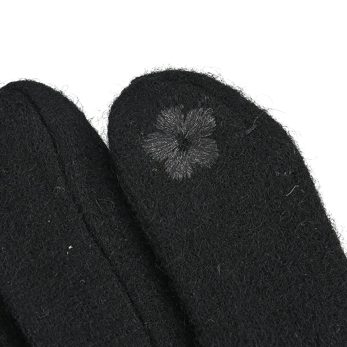 Doorbuster Tamsy Black Cashmere Wool Gloves with 2 Fingers Screen Touch image number 4