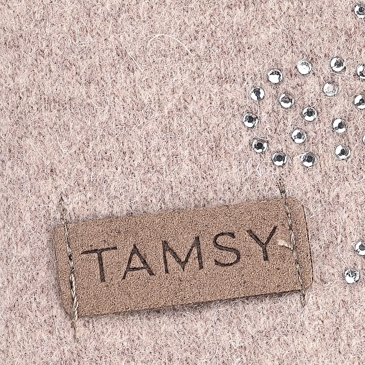 Doorbuster Tamsy Beige Cashmere Wool Gloves with 2 Fingers Screen Touch image number 3