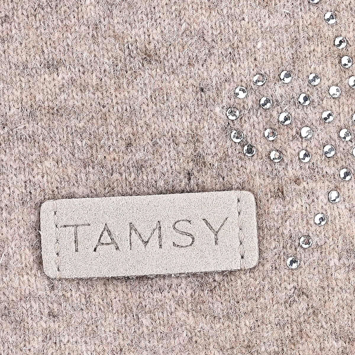 Doorbuster Tamsy Gray Cashmere Wool Gloves with 2 Fingers Screen Touch image number 3