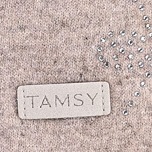 Doorbuster Tamsy Gray Cashmere Wool Gloves with 2 Fingers Screen Touch