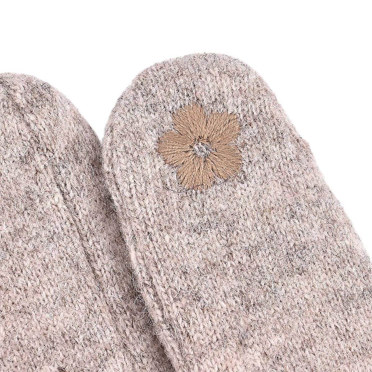 Doorbuster Tamsy Gray Cashmere Wool Gloves with 2 Fingers Screen Touch image number 4