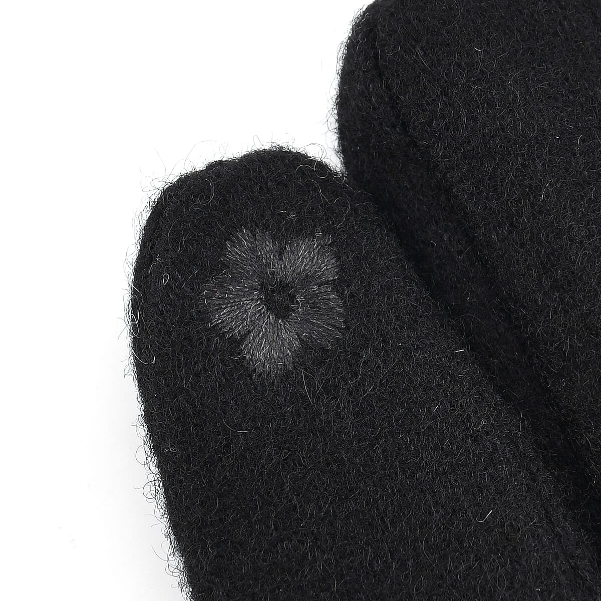 Doorbuster Tamsy Black Cashmere Wool Gloves with 2 Fingers Screen Touch image number 5