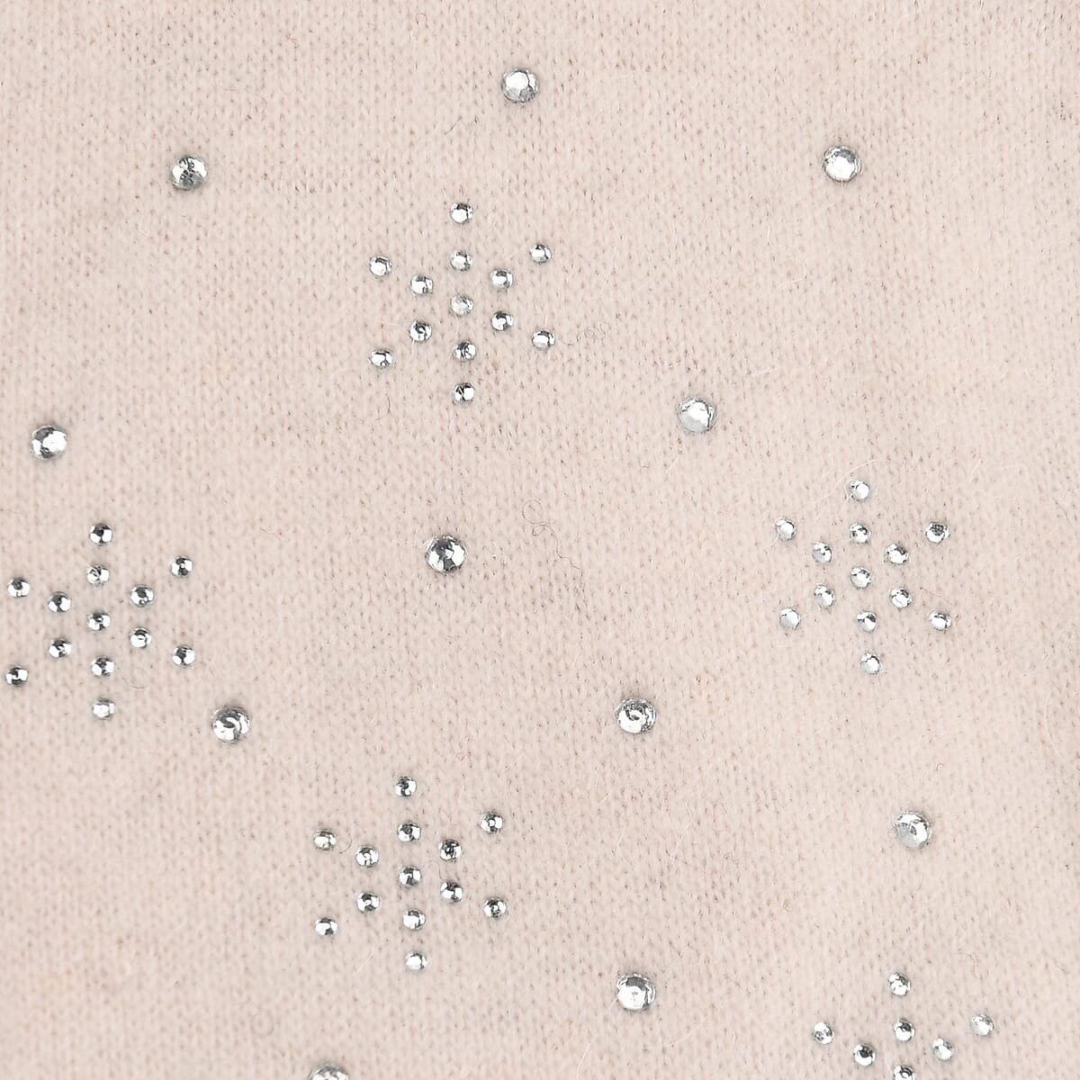 Doorbuster Tamsy White Cashmere Wool Gloves with 2 Fingers Screen Touch image number 3