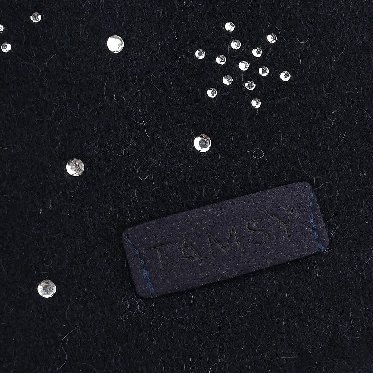 Doorbuster Tamsy Navy Cashmere Wool Gloves with 2 Fingers Screen Touch image number 4