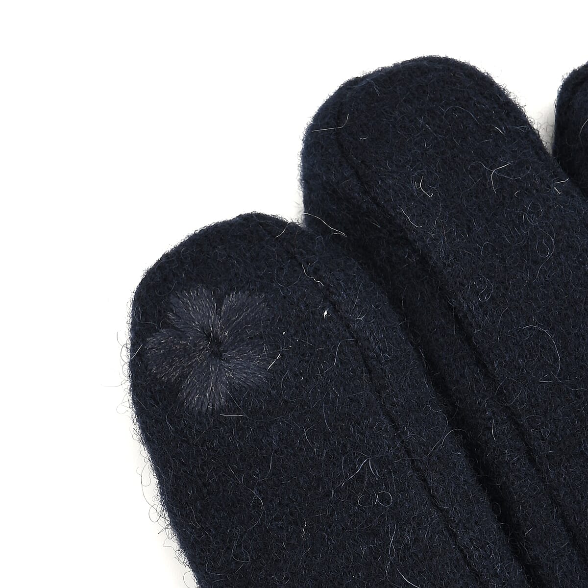 Doorbuster Tamsy Navy Cashmere Wool Gloves with 2 Fingers Screen Touch image number 5