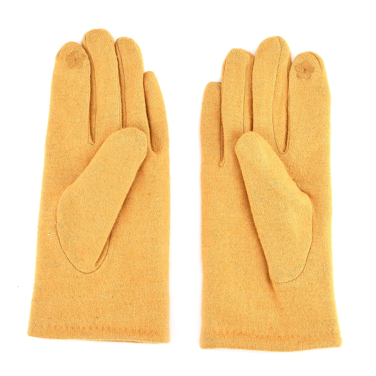 Doorbuster Tamsy Ginger Cashmere Wool Gloves with 2 Fingers Screen Touch image number 2