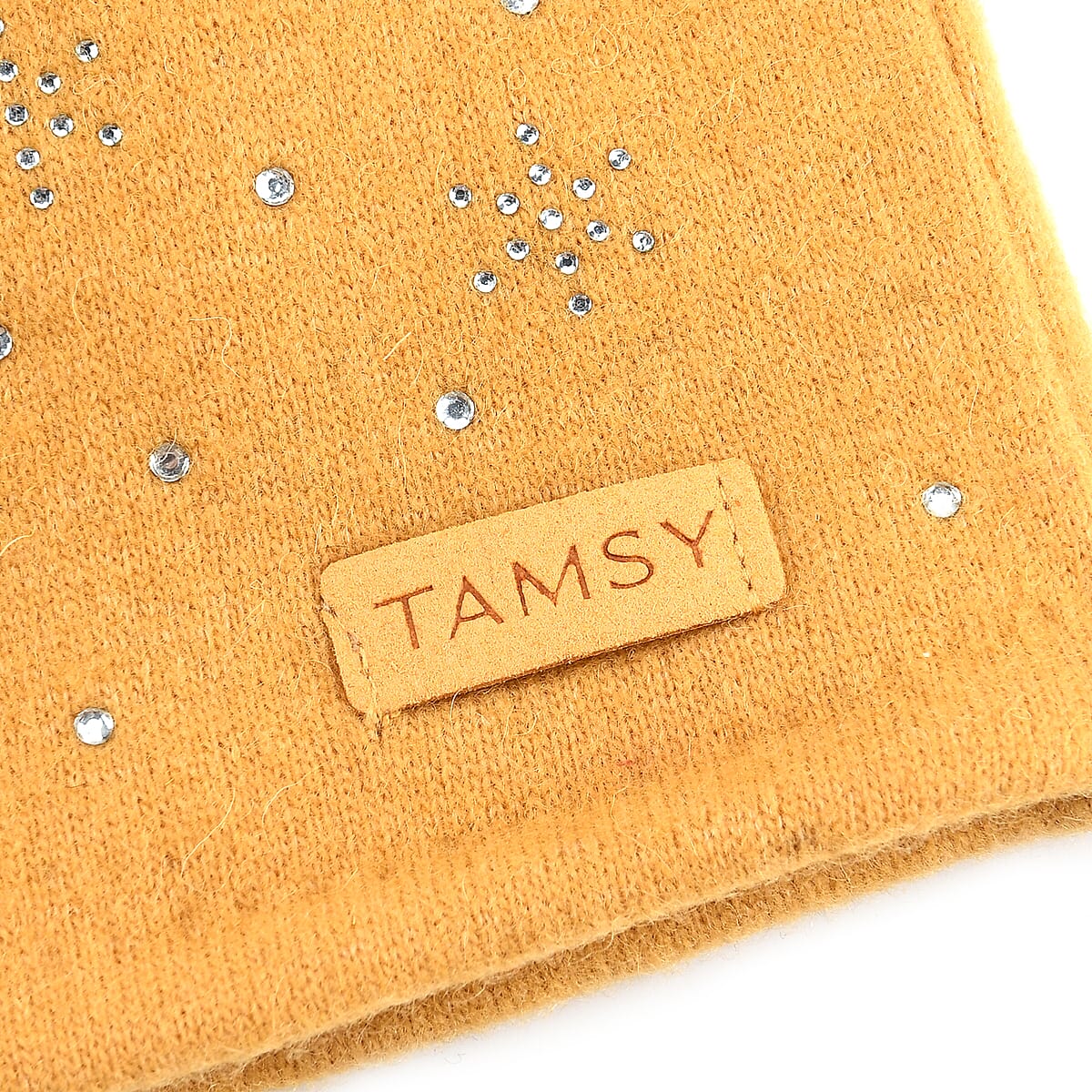 Doorbuster Tamsy Ginger Cashmere Wool Gloves with 2 Fingers Screen Touch image number 4