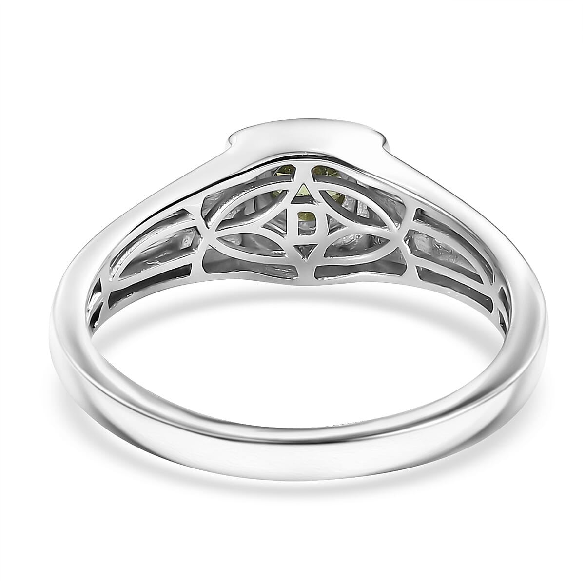 D'Joy Premium Ambanja Demantoid Garnet 0.60 ctw Mens Ring in 18K Vermeil YG and Rhodium Over Sterling Silver (Size 14.0) image number 4