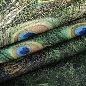 Livmore Green Peacock Pattern Digital Printed Flannel Blanket