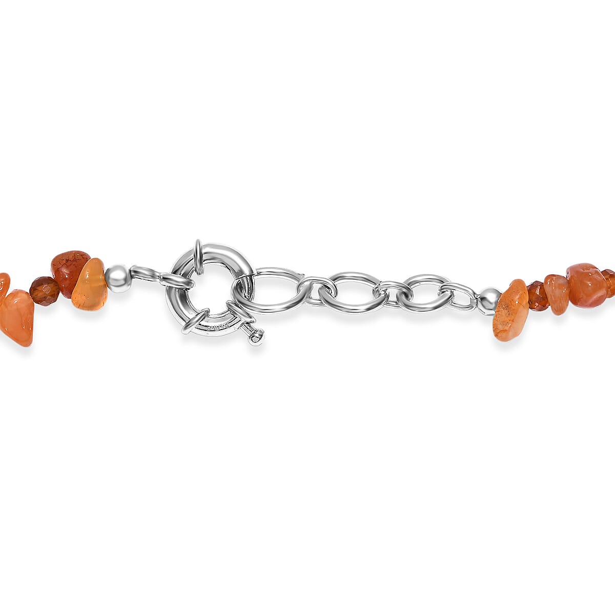 EverTrue Red Aventurine and Multi Gemstone 370.00 ctw Beaded Necklace in Platinum Bond 18 Inches image number 4