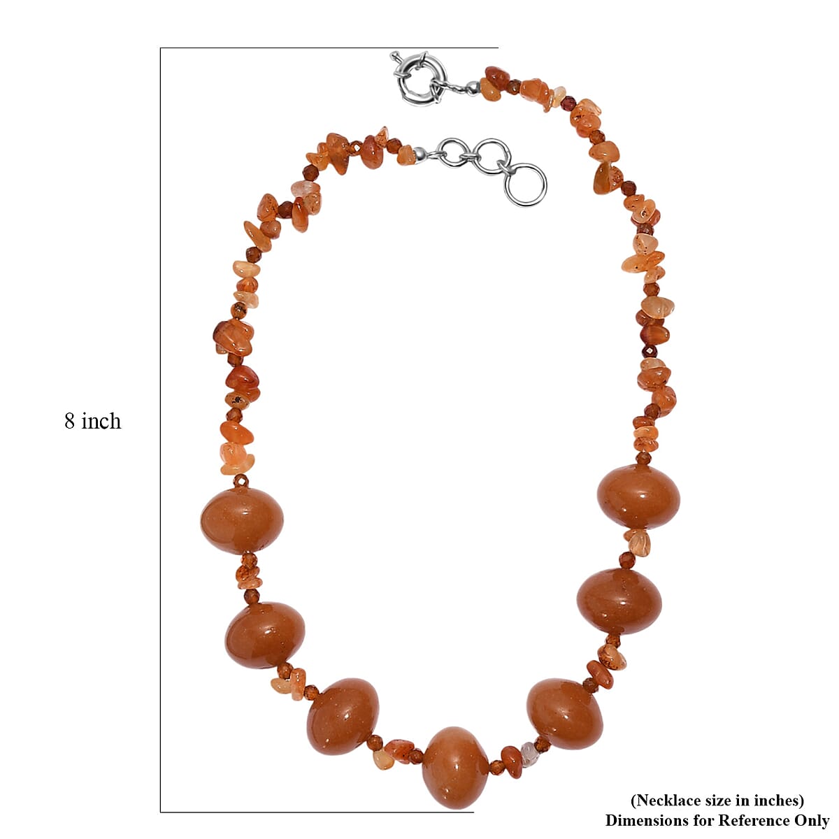 EverTrue Red Aventurine and Multi Gemstone 370.00 ctw Beaded Necklace in Platinum Bond 18 Inches image number 5