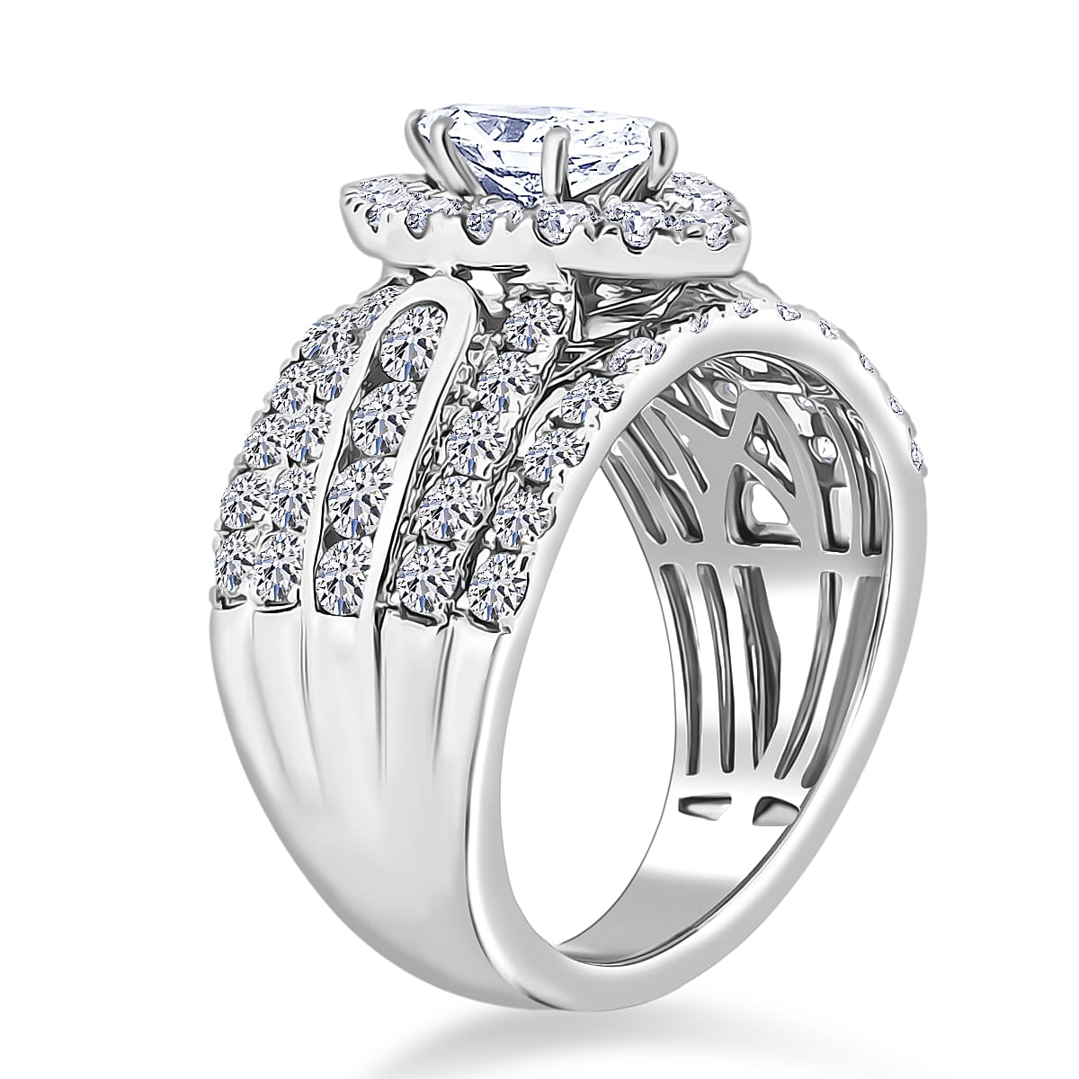 Doorbuster Luxuriant Lab Grown Diamond G SI1 2.90 ctw Infinite Spark Ring in Sterling Silver (Size 10.0) image number 3