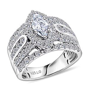 Luxuriant Lab Grown Diamond G SI1 2.90 ctw Infinite Spark Ring in Sterling Silver (Size 6.0)