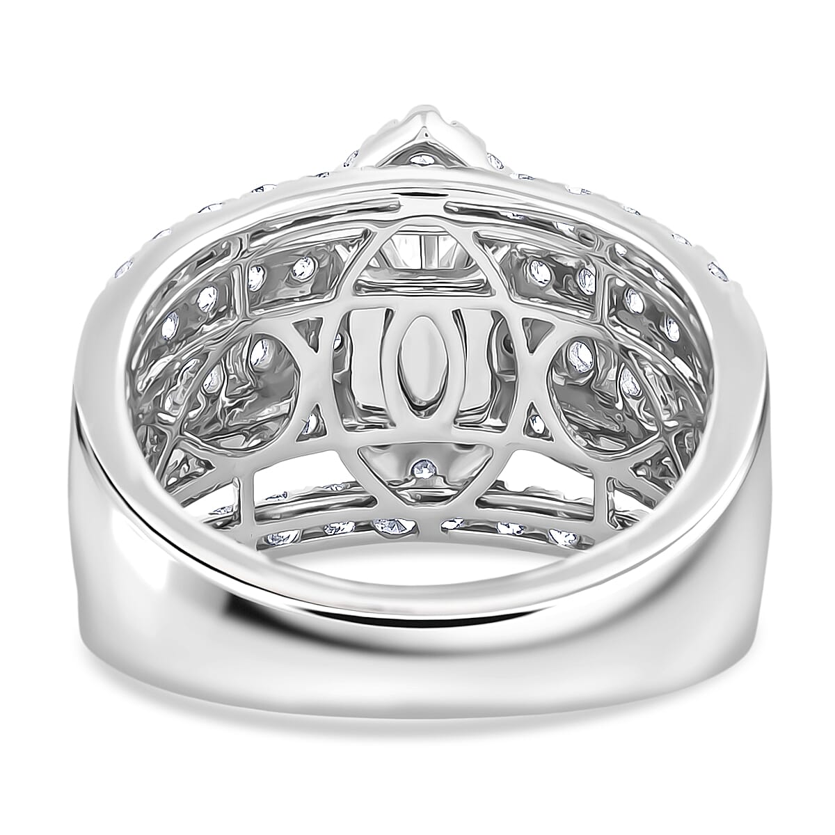 Doorbuster Luxuriant Lab Grown Diamond G SI1 2.90 ctw Infinite Spark Ring in Sterling Silver (Size 7.0) image number 4