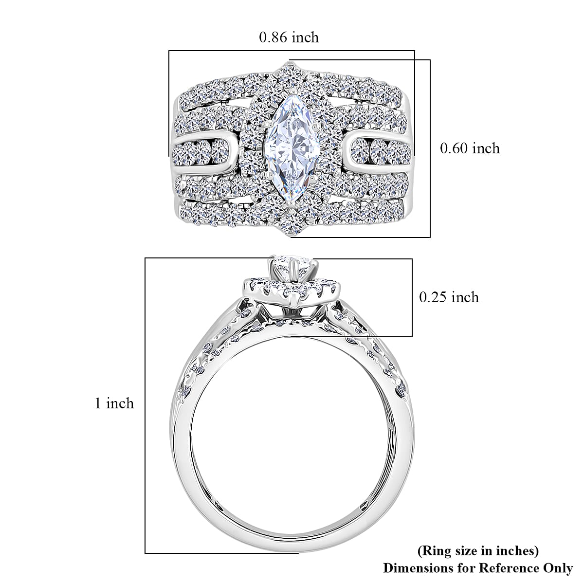 Doorbuster Luxuriant Lab Grown Diamond G SI1 2.90 ctw Infinite Spark Ring in Sterling Silver (Size 7.0) image number 5