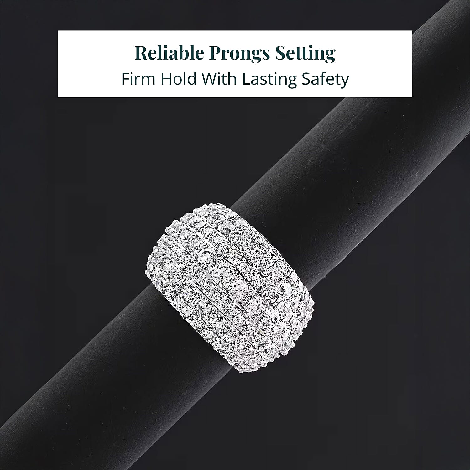 Luxuriant Lab Grown Diamond (G, SI1) Ring in Sterling Silver 4.50 ctw (Size 10.0)