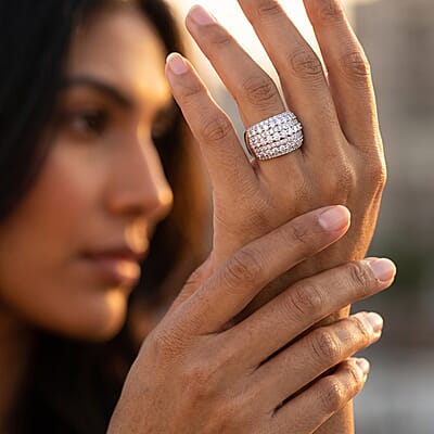 Luxuriant Lab Grown Diamond (G, SI1) Ring in Sterling Silver 4.50 ctw (Size 10.0)